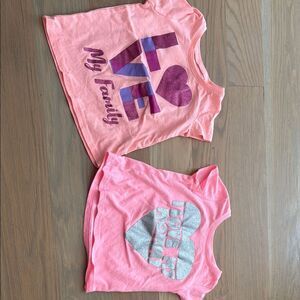 Children’s place Pink Graphic Toddler Tees love my mommy family 2T